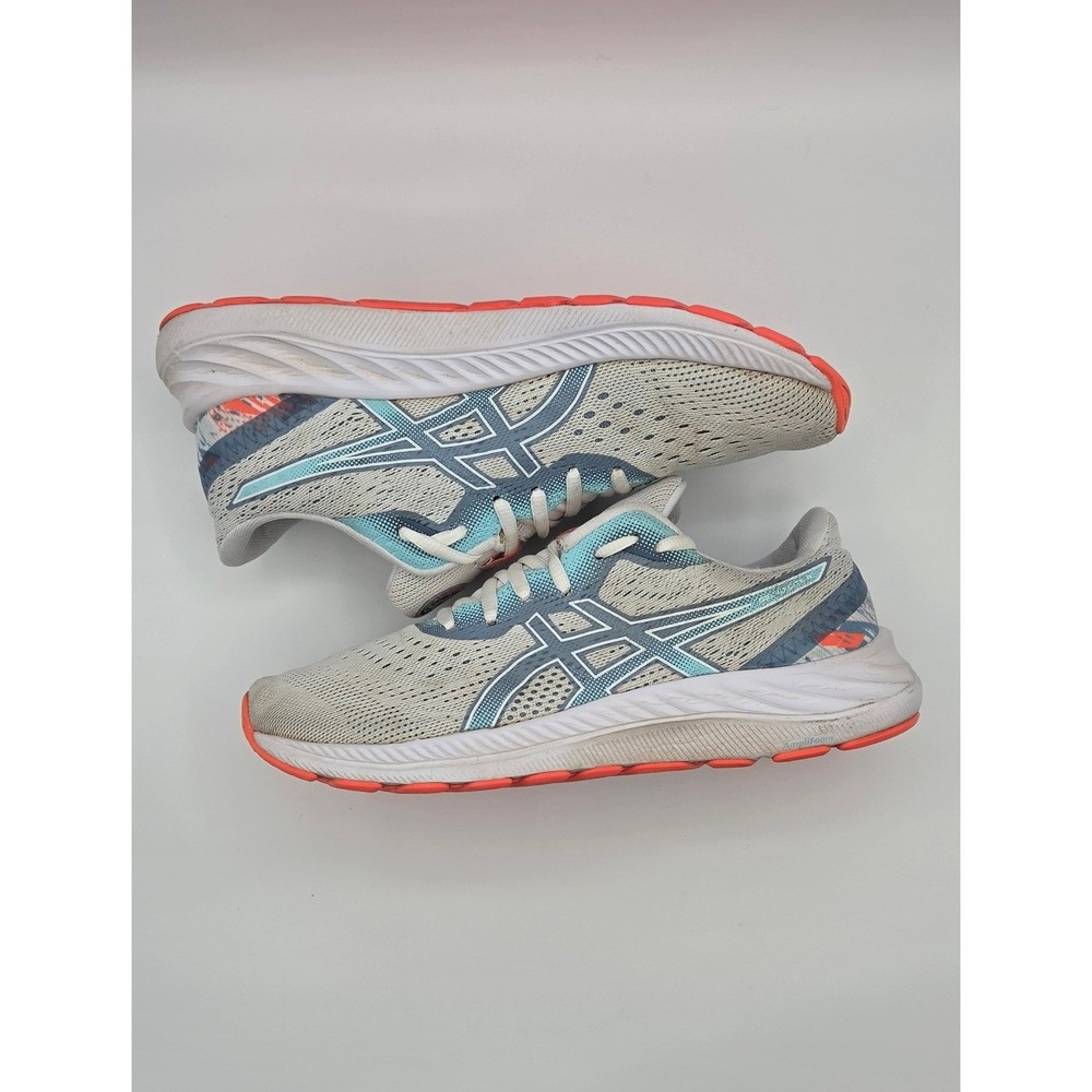 ASICS Gel-Excite 8 Women's Running Shoes 8 White Blue Coral Celebration 1012B157 - Picture 4 of 12